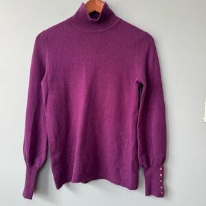 PRECIOUS FIBERS 100% Cashmere Mock Neck Sweater. Women’s XS